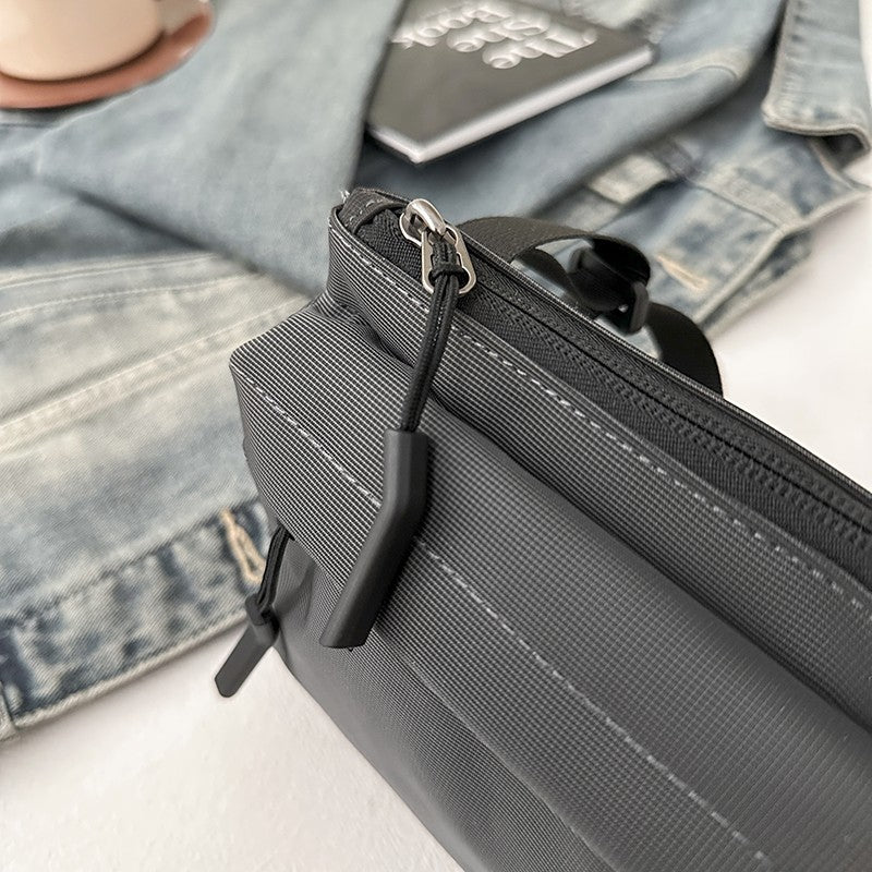 Fashion Leisure Nylon Shoulder Bag Solid Color Waterproof Cross-body Unisex Messenger Bag for Men And Women