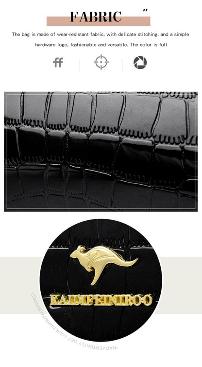 KAIDIFEINIROO Kangaroo Brand Alligator Pu Leather Shoulder Crossbody Bag Clutch Hand Bags for Mother Small Women Handbags New