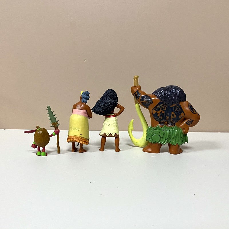 Lot 10pcs/Set  5-8CM Disney Moana Princess Moana Cheif Tui Maui Grandma Tala Pua Pig Rooster Kakamora Action Figures Decoration