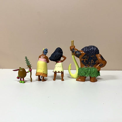 Lot 10pcs/Set  5-8CM Disney Moana Princess Moana Cheif Tui Maui Grandma Tala Pua Pig Rooster Kakamora Action Figures Decoration