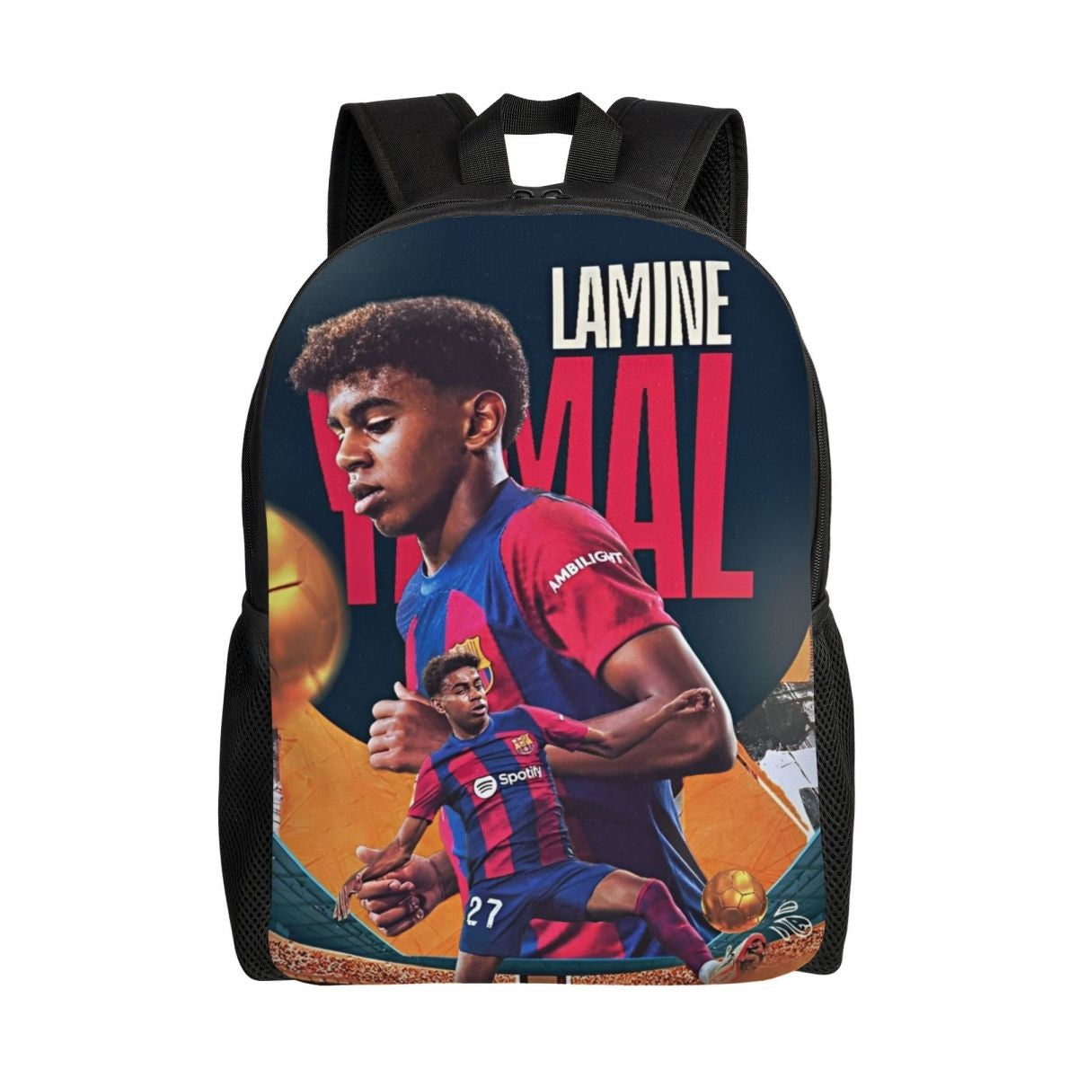 Lamine Y-Yamal Mochila Infantil para Meninos Meninas, Mochilas Esportivas de Futebol, Mochila Escolar Kawaii para Creche
