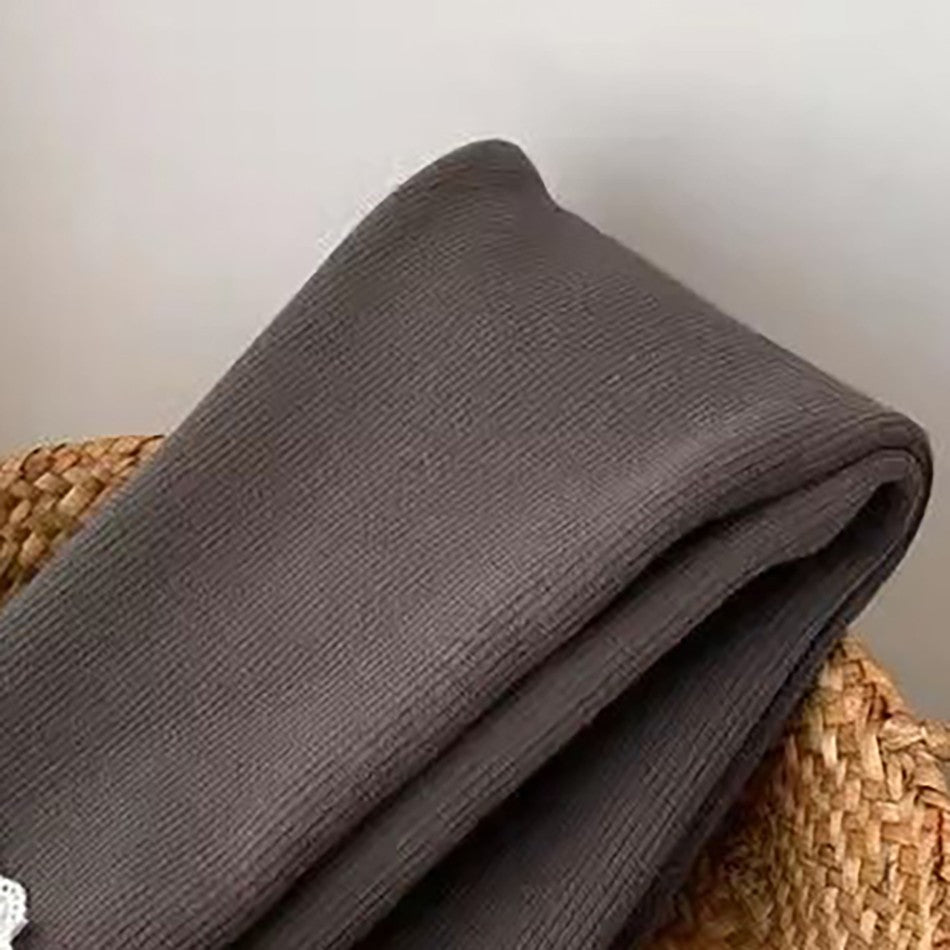 Girls Fleece Lined Leggings Children Fashion Lace Trim Slim Fit Thermal Pants Kids Winter Warm Outwear Casual Clothes