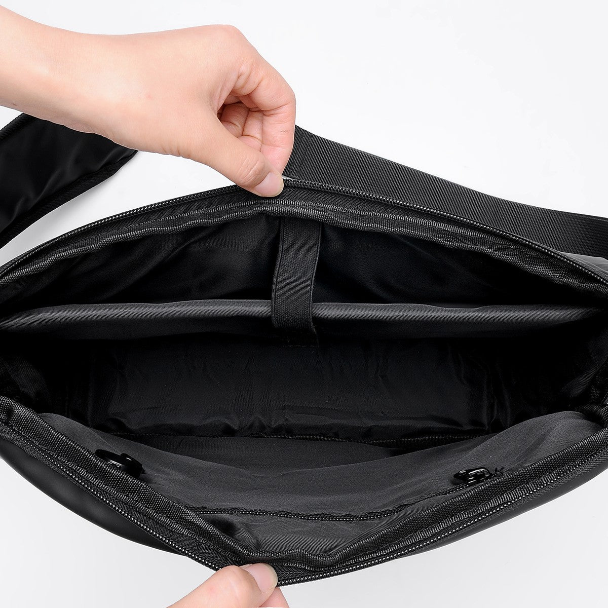 Minimalist Black Men's Shoulder Bag Male High Quality Waterproof Briefcase Crossbody Bag Business Style Messenger Bags for Men