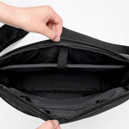 Minimalist Black Men's Shoulder Bag Male High Quality Waterproof Briefcase Crossbody Bag Business Style Messenger Bags for Men