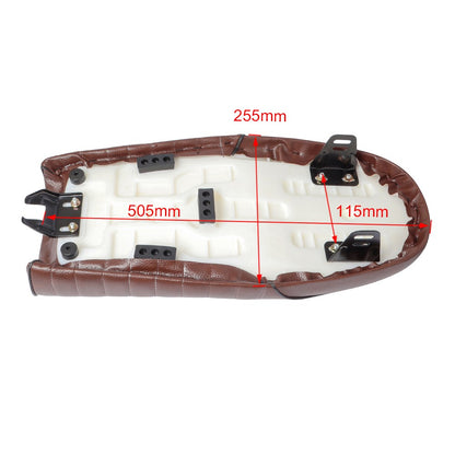 Motorcycle Cafe Racer Vintage Replacement Hump Saddle Seat PU Leather Refit Flat Saddle Cushion For Yamaha Kawasaki Honda CG125