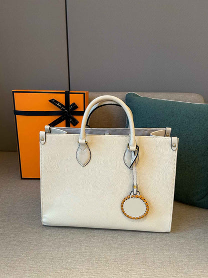 2025 Luxury Shoulder Bag with Original Logo Women's Soft Leather Tote Bags Fashion Designer Brand Handbags Adjustable Strap