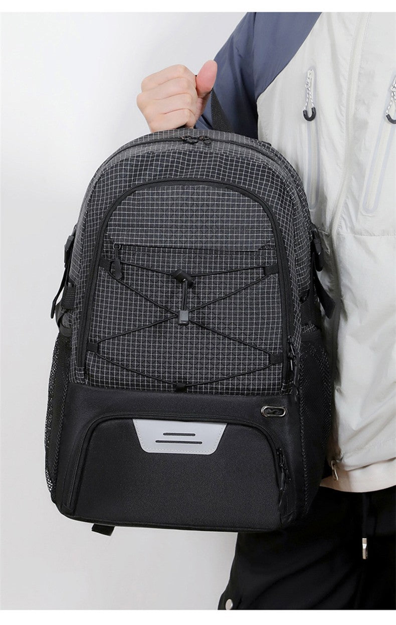 Mochila Esportiva de Basquete para Deslocamento Caminhada Trekking Acampamento com Bolso para Calçados, Viagem ao Ar Livre, Futebol, Academia, Mochila Escolar