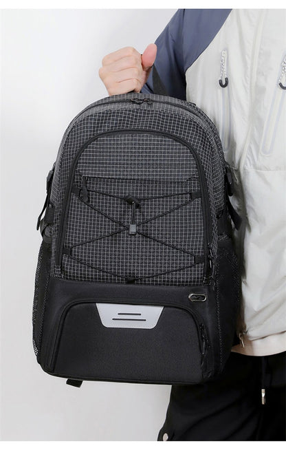 Mochila Esportiva de Basquete para Deslocamento Caminhada Trekking Acampamento com Bolso para Calçados, Viagem ao Ar Livre, Futebol, Academia, Mochila Escolar