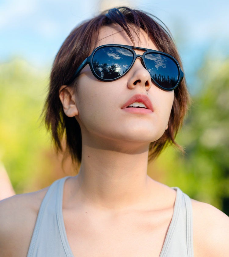 MIZHO 4125 Trendy Women Sunglasses Unisex Brand Designer Plastic Pilot Polarized UV Protector Sun Glasses Ladies