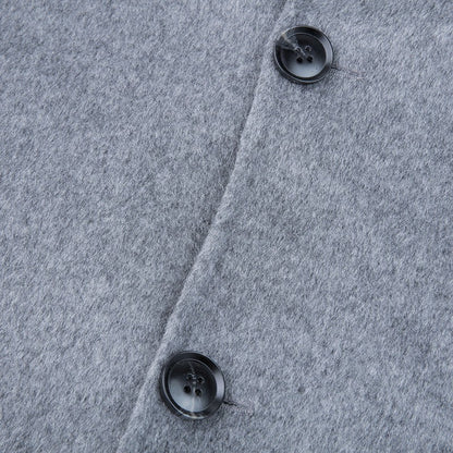 100% Wool Hand-Sewn Men's Coat Long Overcoats Boy Buttons Cardigan Long-style Woolen Coats Overcoat 2024 New