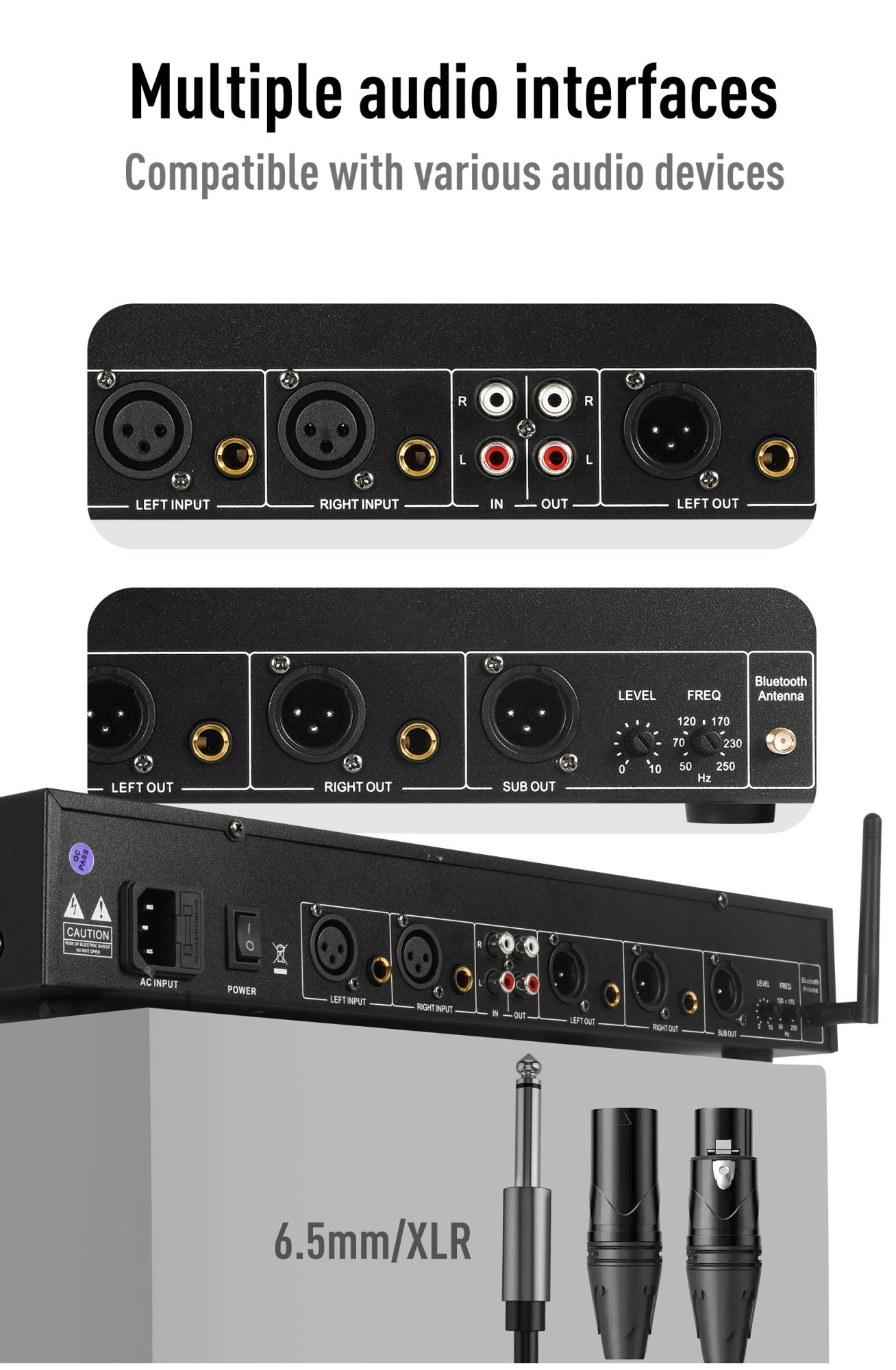 EQ31SUB Digital Equalizer 31 Stage Tuner Professional Stage Performance Noise Reduction Audio Processing