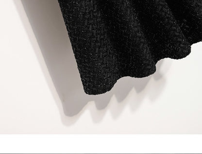 plus Size Women's High Waist A-Line Long Skirt Casual Versatile Glitter Wool Blend f Body Skirt for Full Figured Ladies