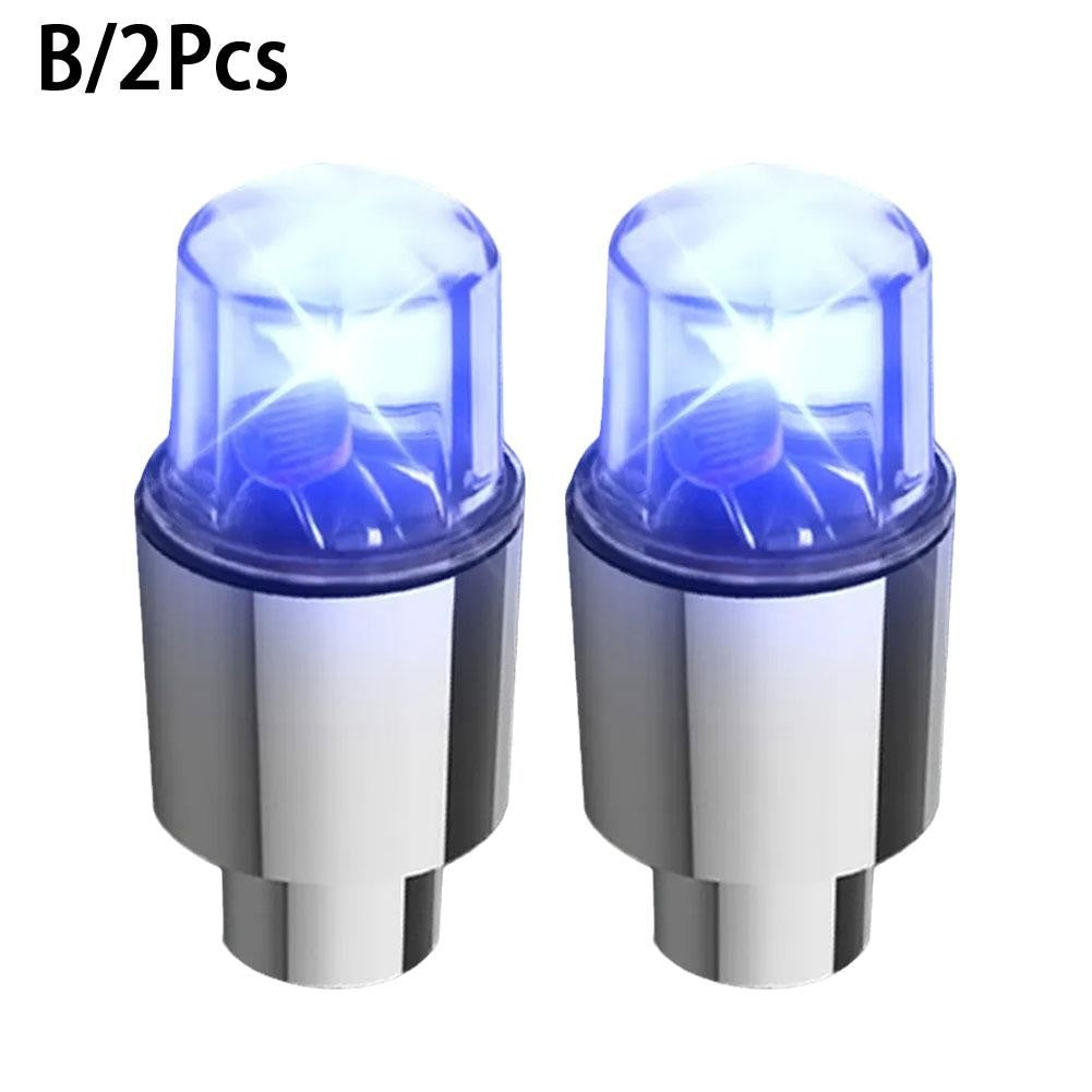 2 Peças de Luzes de Roda de Motocicleta Luzes de Pneu Luminosas Luz Ambiente de Cubo de Carro Universal Carro Motocicleta Lâmpada de Neon Luzes de Tampa de Válvula Decoração de Carro