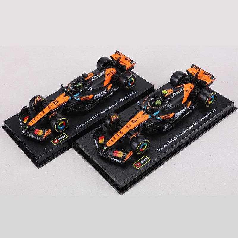 Burago 1:43 2025 McLaren MCL39 F1 Carro de Corrida Edição de Capa Dura Nº 4/Nº 81 Modelo de Carro em Liga