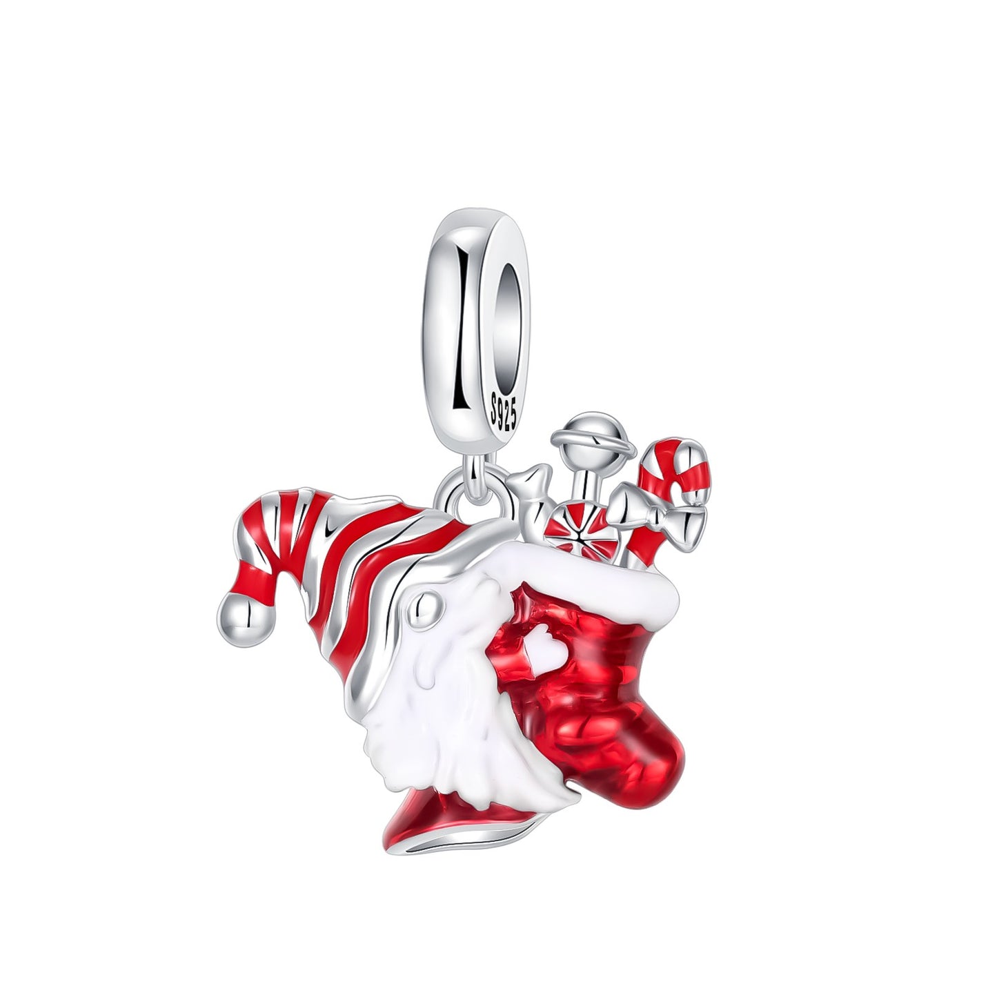 Heart & Organ Charm 925 Sterling Silver Red Rose Skull Dangle Pendant Dark Aesthetic Fit Bangle Bracelet Necklace DIY Jewelry