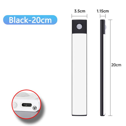 LED Cabinet Light Type C Rechargeable Motion Sensor Night Lights for Kitchen Wardrobe Cabinet Lighting 10cm/20cm/30cm/40cm/50cm