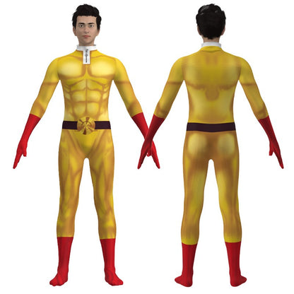 One Punch Man Cosplay Costumes For  Saitama Anime Cosplay Bodysuit Superhero Halloween Jumpsuits Outfits with Cloak Role