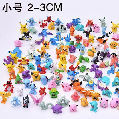144 Peças/Lote Mini Boneco Pokémon Pikachu Brinquedos Modelo Infantil 2-3cm Estatueta Kawaii Bonecos PVC 6*24pçs Brinquedos Atacado