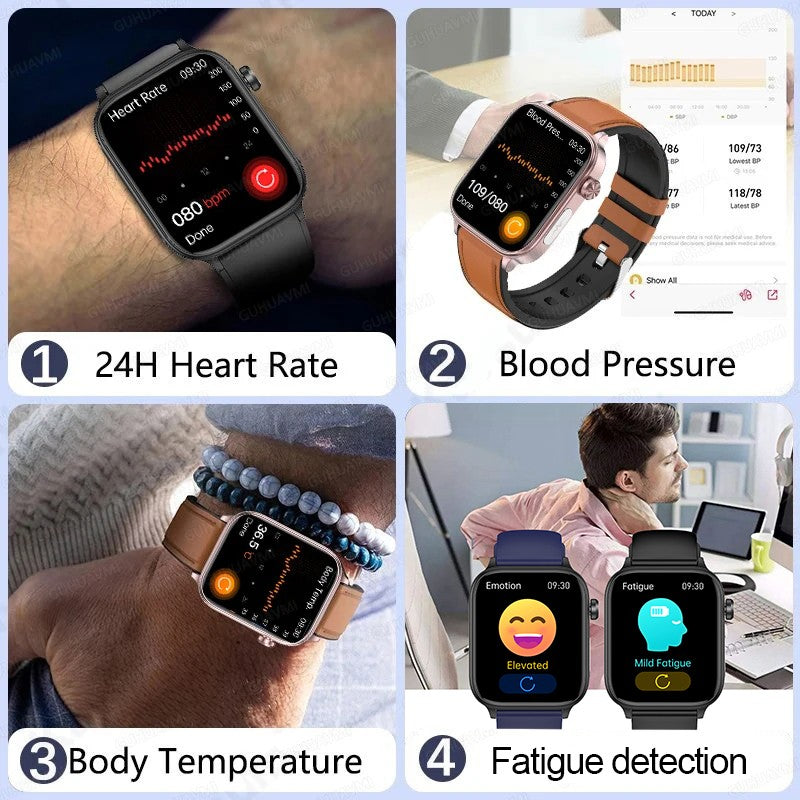 2025 Novo Para XIAOMI ECG+PPG Gordura Sanguínea Ácido Úrico Saúde Smartwatch Masculino Feminino Frequência Cardíaca Pressão Arterial Chamada Bluetooth Relógio Inteligente
