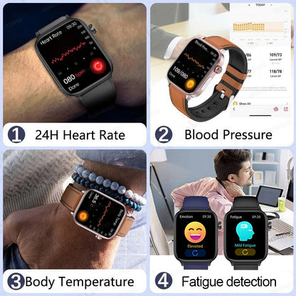 2025 Novo Para XIAOMI ECG+PPG Gordura Sanguínea Ácido Úrico Saúde Smartwatch Masculino Feminino Frequência Cardíaca Pressão Arterial Chamada Bluetooth Relógio Inteligente