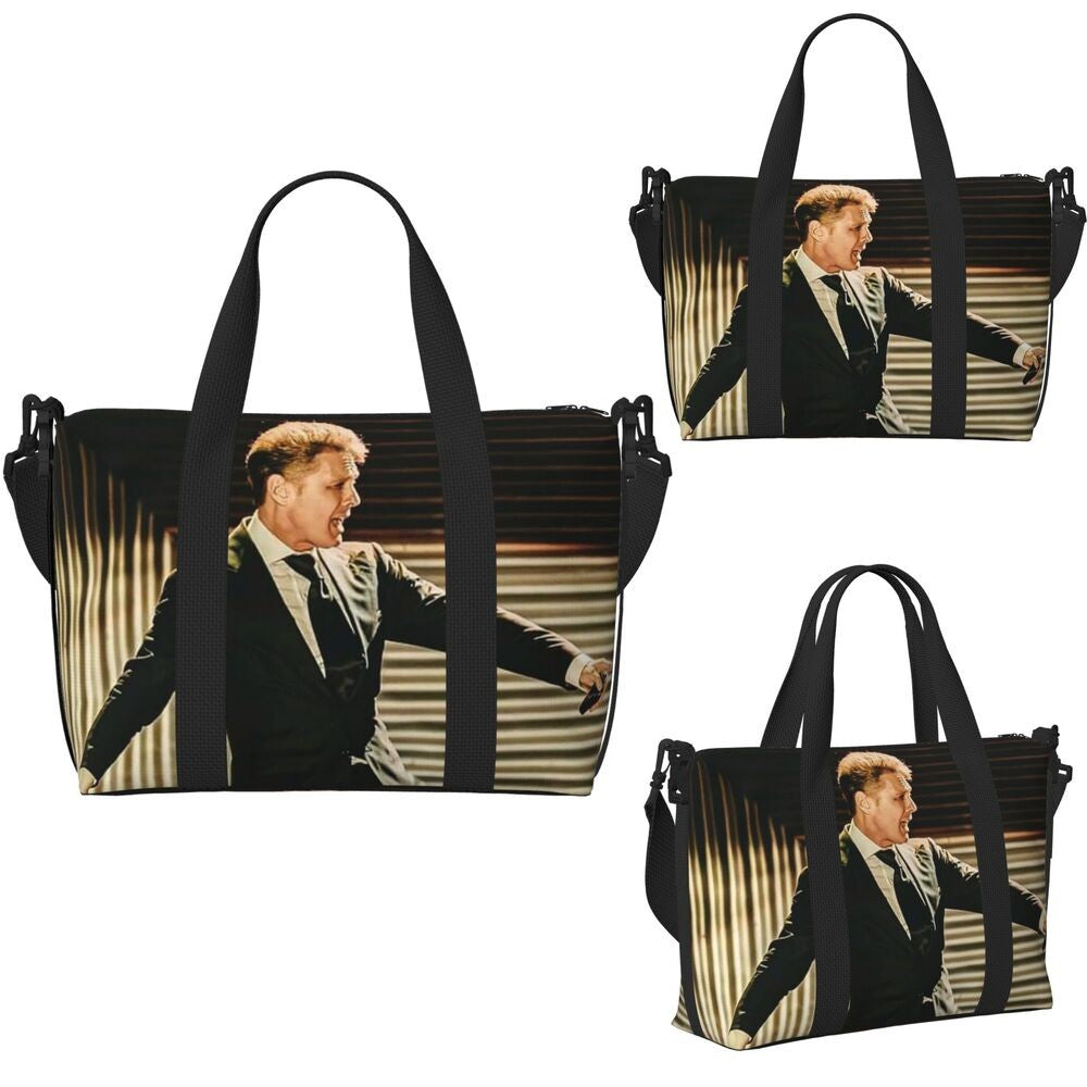 El Sol De Mexico Luis Miguel Beach Travel Bag Large Capacity Tote Bags for Gym Sport Women Shopping Duffle Shoulder Bag