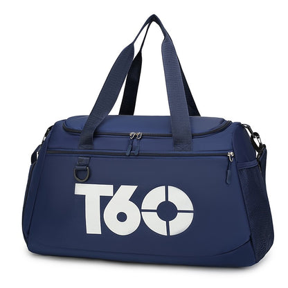 Large capacity travel bag, sports fitness backpack, with independent shoe cabinet, zipper closure, suitable for short-term and l