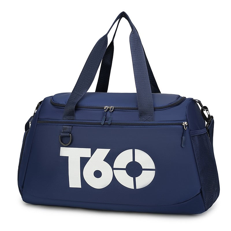 Large capacity travel bag, sports fitness backpack, with independent shoe cabinet, zipper closure, suitable for short-term and l