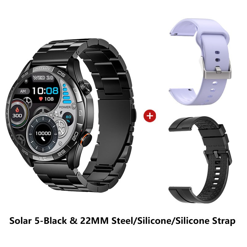Smartwatch HAYLOU Solar 5 com Chamada de Voz, Tela AMOLED de 1,58'', 60Hz, Monitoramento de Saúde 24 Horas, Smartwatch Esportivo para Homens