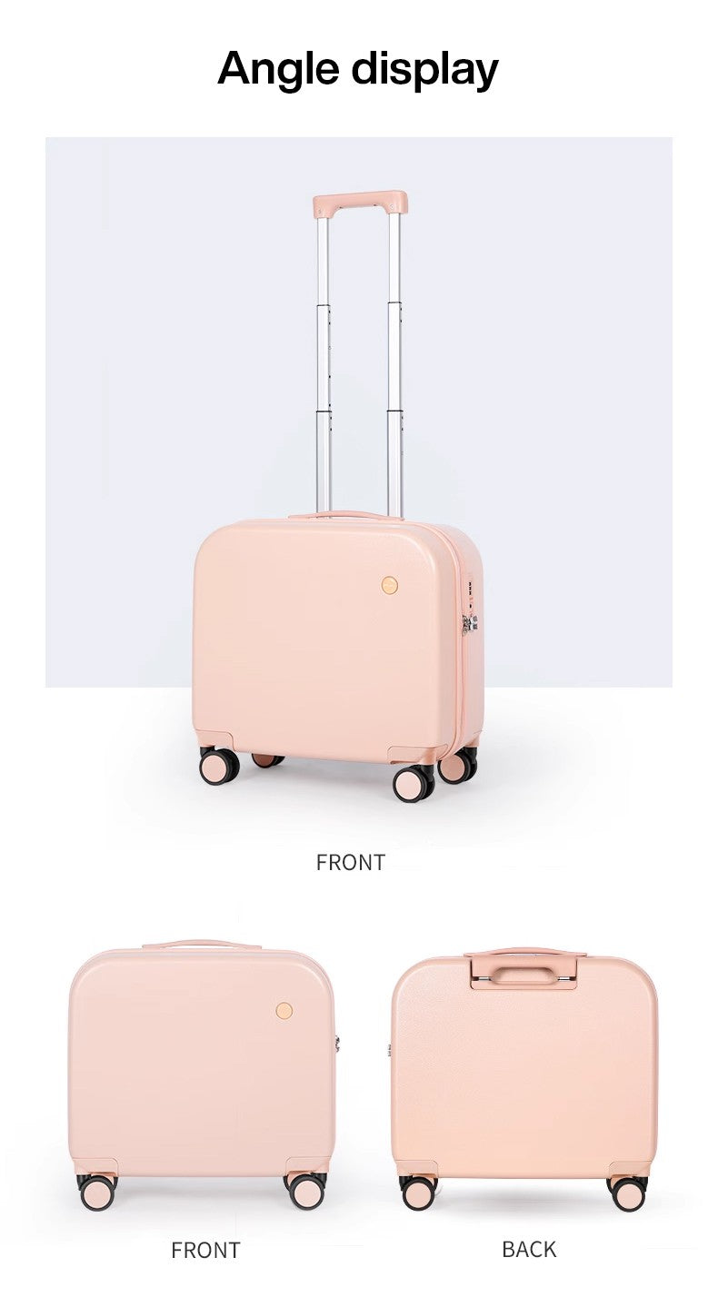 Mixi Carry On Suitcase 16 Inch Men Boarding Cabin Women Luggage Rolling Spinner Wheels Travel Bag 34L 100% PC Lightweight