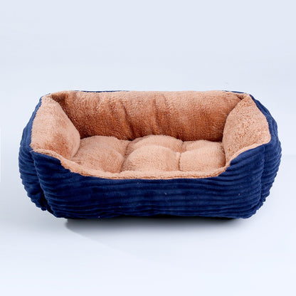 Cama para Cães e Gatos, Quadrada, Pelúcia, Canil, Sofá-Cama para Cães de Porte Médio e Pequeno, Almofada Calmante para Pets, Casa, Artigos para Animais de Estimação, Inverno