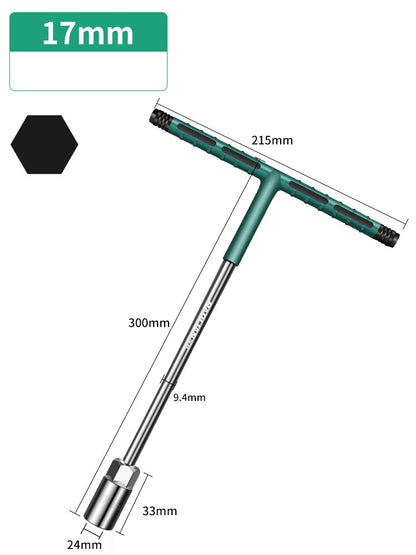 Chave de Torque de Soquete T de 6 a 19 mm Cabo de Borracha Chave Hexagonal Conjunto de Soquetes de Reparo para Mecânica Ferramenta de Oficina Mecânica Automotiva Ferramentas Manuais
