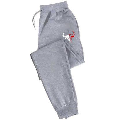 Calça Jogger Masculina Casual Leve Estampada com Elástico - Tecido 100% Poliéster com Cordão Ajustável na Cintura e Bolsos Laterais