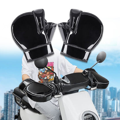 Luvas de Proteção para Guidão de Motocicleta Scooter Grosso Quente Protetor de Mão À Prova de Chuva para o Inverno Térmica