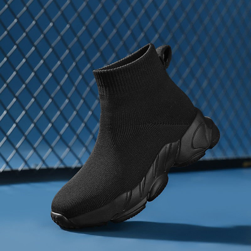 Kid Shoes Sneakers Fashion Knit Luxury Designer High Top Children Shoes Comfortable Casual Running Sports Tennis Shoes Boy Girls