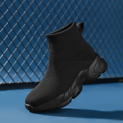 Kid Shoes Sneakers Fashion Knit Luxury Designer High Top Children Shoes Comfortable Casual Running Sports Tennis Shoes Boy Girls