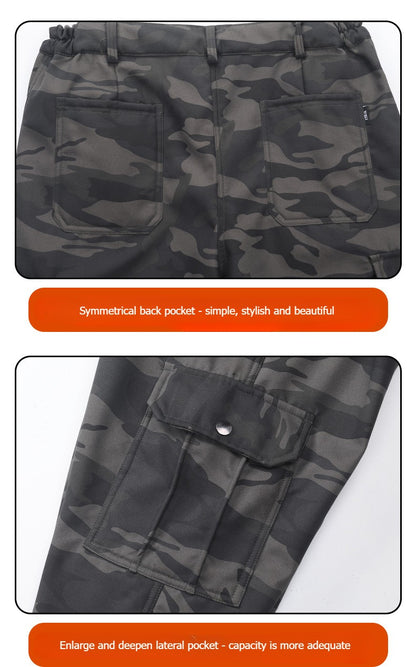 Calças Masculinas de Pena de Inverno, Grossas, de Lã, Perna Reta, Estilo Puffer, Cargo, Quentes, à Prova de Vento, para Escalada e Esqui ao Ar Livre