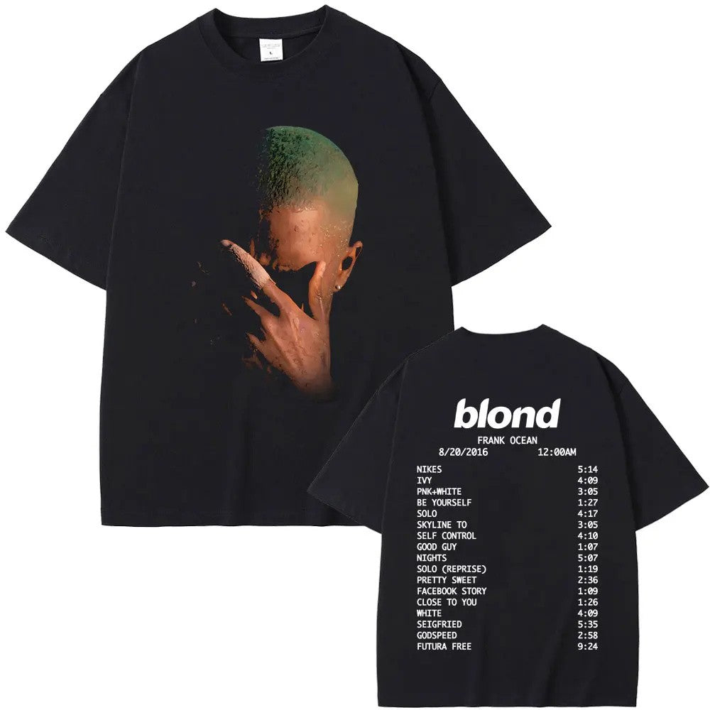 Rapper Frank Missing Graphic T Shirt Hip Hop Ocean Blond Album Summer Tees Y2k Unisex Blond Fashion Casual Tee O-Neck Tops