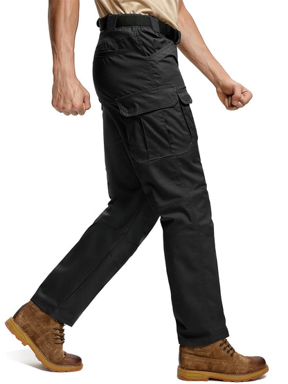 TACVASEN Mens Lightweight Hiking Pants Waterproof Ripstop Lightweight Breathable Stretch Work Tactical Outdoor Trousers 8 Pocket