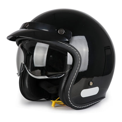 Capacete de motocicleta retrô clássico com certificação DOT, capacete aberto 3/4, segurança masculina e feminina, capacete universal para scooter elétrica