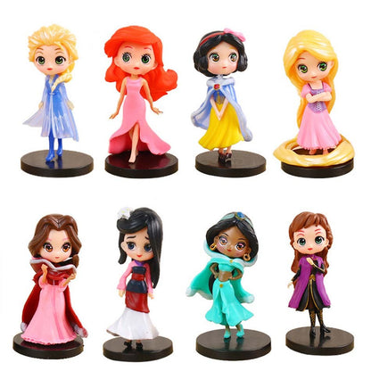 Disney Princess Ariel Rapunzel Cinderella Mermaid Anna Elsa Belle Sofia Snow White Mulan The Little Mermaid Figure Toys Kid Gift