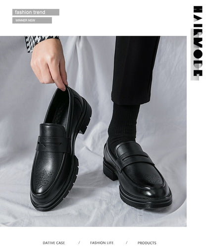 Men's Dress Shoes Retro Casual Business Leather Shoes Men Office Loafers Formal Social Brogues Wedding Leather Shoes For Men