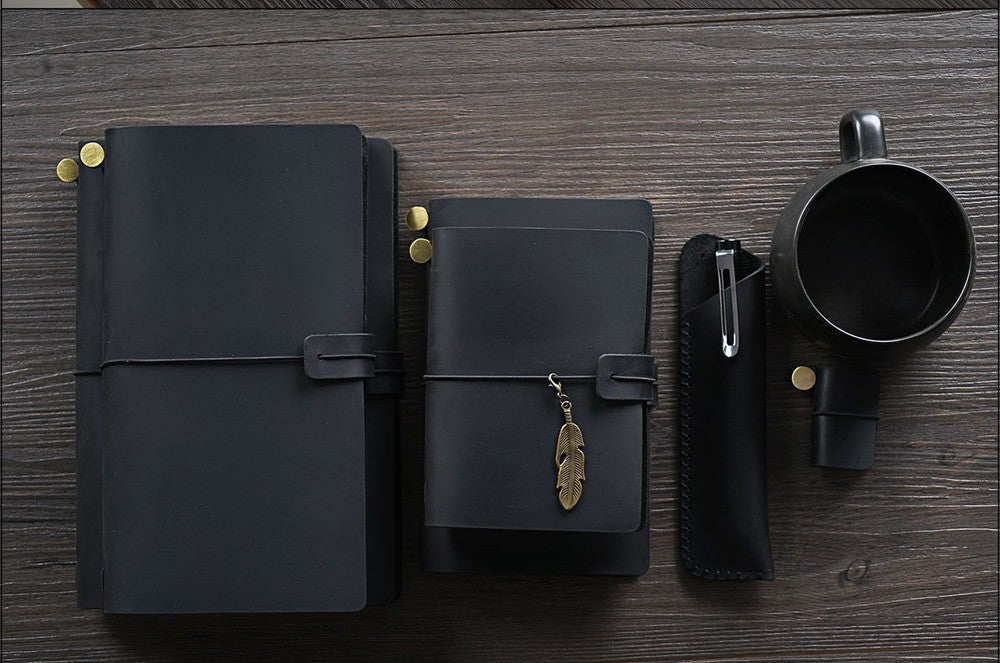 100% Genuine Leather Journal Refillable Travel Notebook Retro DIY Handmade Diary Sketchbook School Office Gift Customized