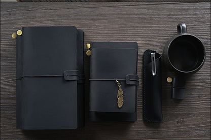 100% Genuine Leather Journal Refillable Travel Notebook Retro DIY Handmade Diary Sketchbook School Office Gift Customized