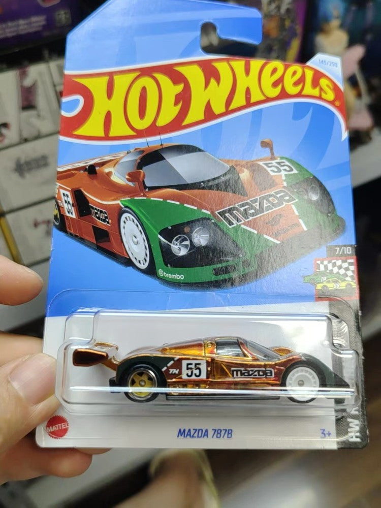 Original Hot Wheels HW Race Day Mazda 787B Super Treasure Hunt Colecionável 1:64 Modelo de Carro de Brinquedo Diecast