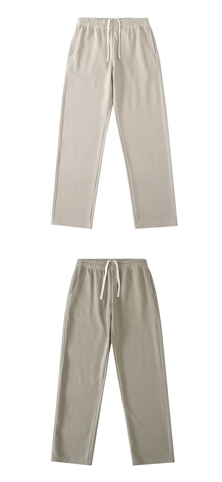 Calça de moletom reta 340G de terry, confortável, versátil, macia e suave para a pele, resistente a rugas e durável