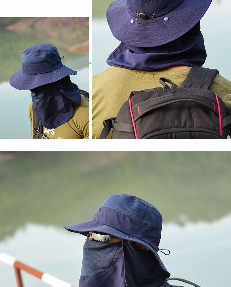 Chapéu Bucket Chapéu de Sol Proteção Solar Primavera Verão Boné Boonie Impermeável para Pesca Caminhada Jardim Safári Praia