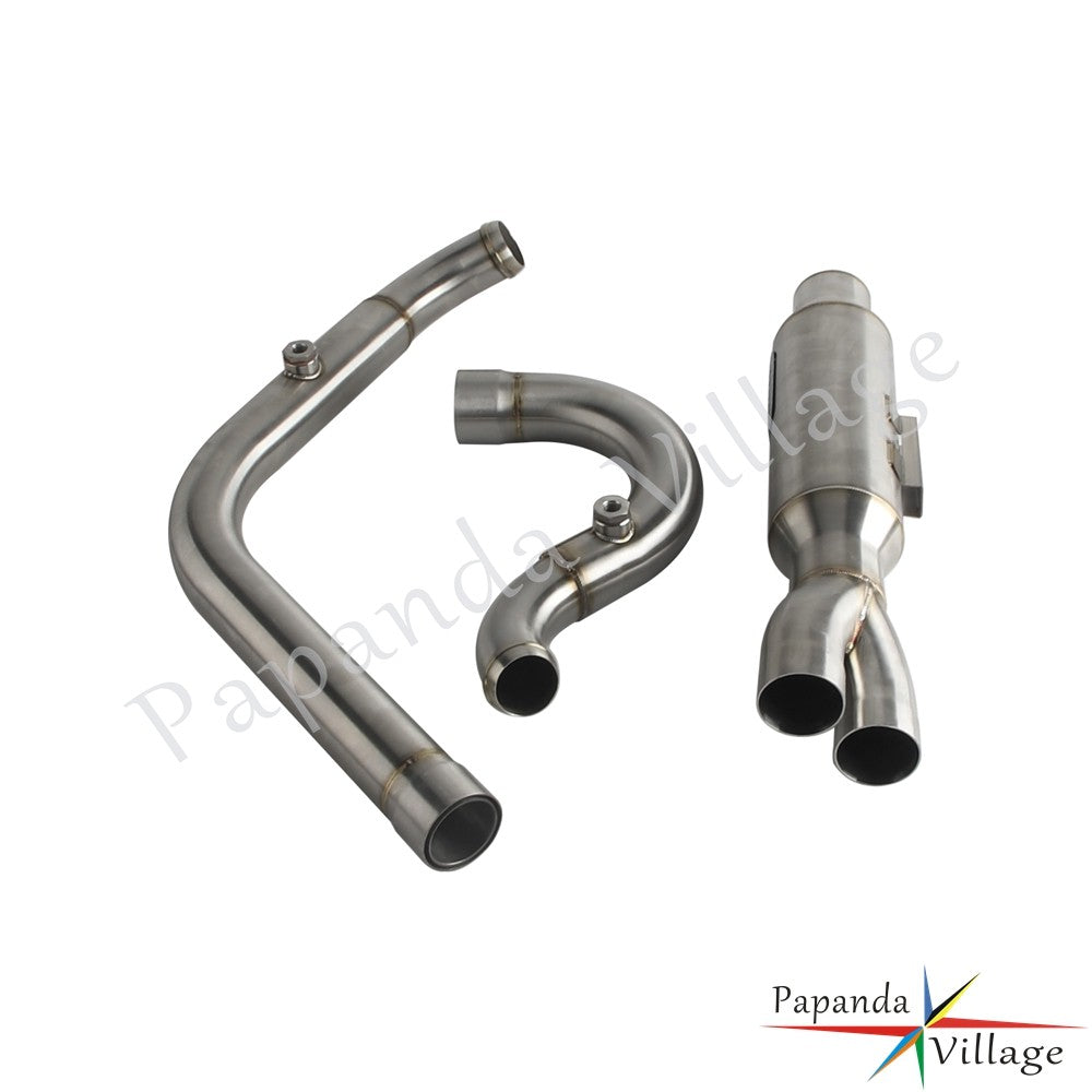 Motorcycle 2-into-1 Exhaust Pipe Muffler For Harley M8 Softail Low Rider S ST Fat Street Bob Standard Slim Deluxe FXLR 2018-2025
