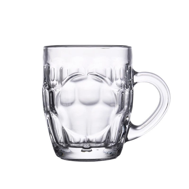 2 Peças de Copos de Vidro Engrossados Transparentes 260ml Caneca de Cerveja com Alça para Bar Festa em Casa Copo de Chá Copos de Água Copo Pequeno de Chopp