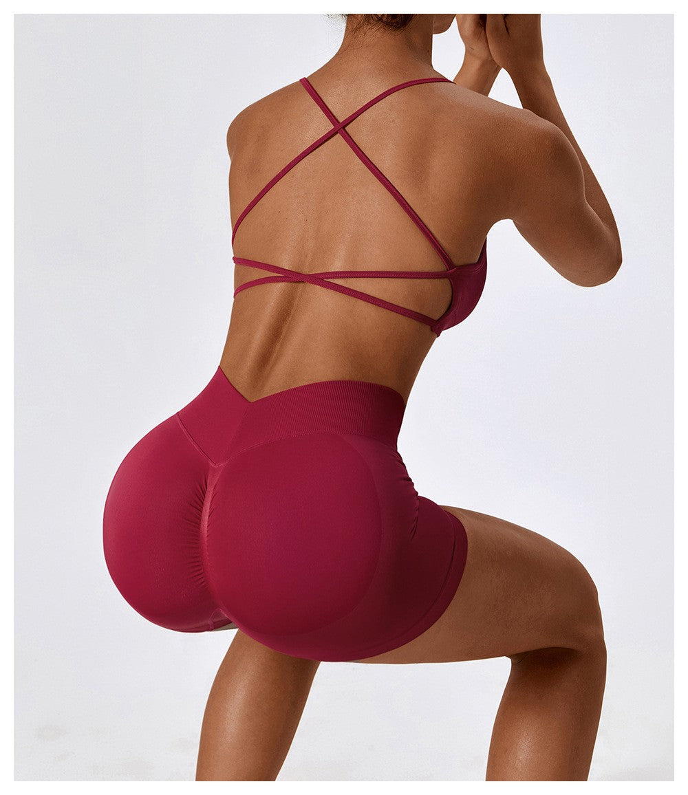 Yoga Shorts Women Gym Outfit Scrunch Butt Fitness Workout High Waist Leggings Gym Clothes For Women Cycling Shorts Sports Shorts
