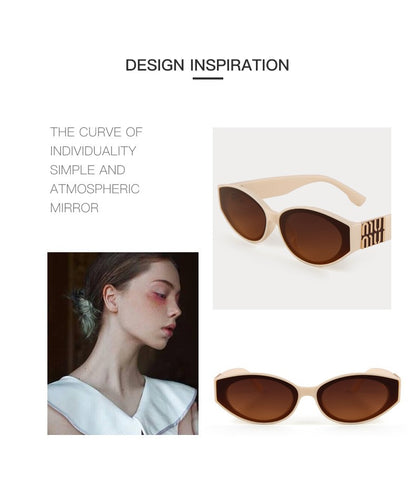 2025 Glamour Fashion Women Sunglasses Luxury Oval Designer Men Glasses Trend Classic Brand Unisex Shades UV400